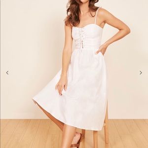 Reformation Serena Dress White Size 6 NWT